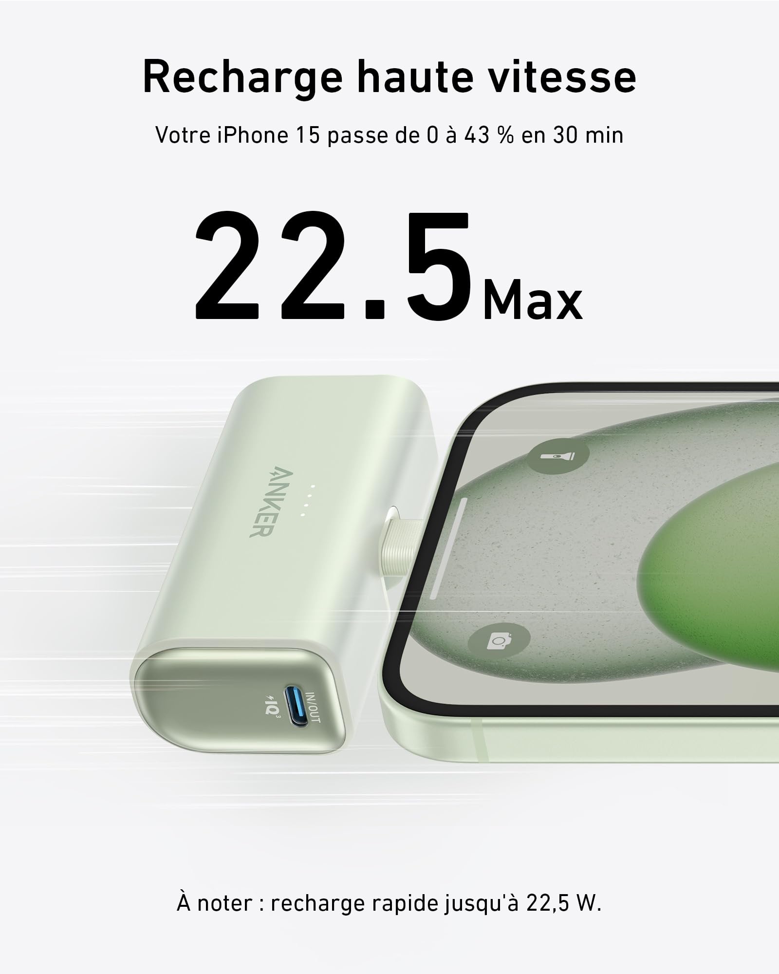 Image secondaire de Anker Batterie Externe Nano 5000 mAh avec USB-C Pliable - Charge Rapide et Compacte