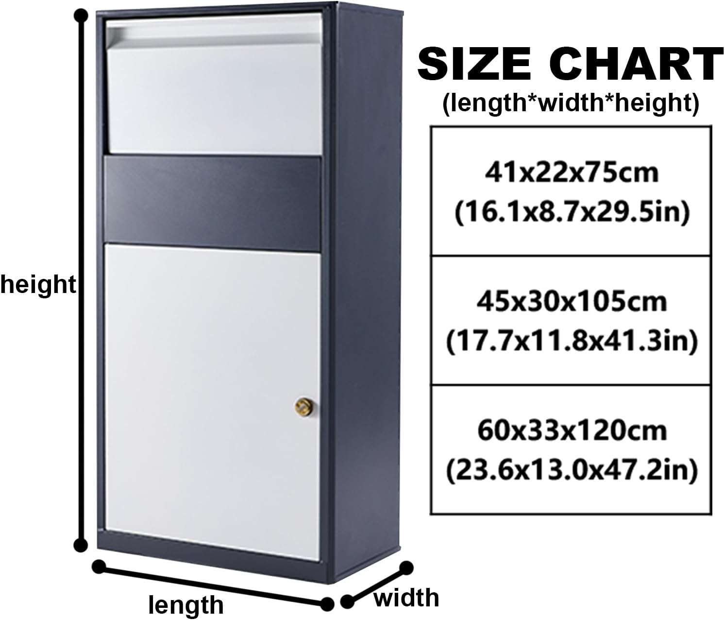 Outdoor Parcel Drop Box Home Floor-Standing Anti-Theft Parcel Delivery Box, Outdoor Multi-Functional Parcel Delivery Box, Stable Structure, Sturdy and Practical, Suitable for Families, Facto