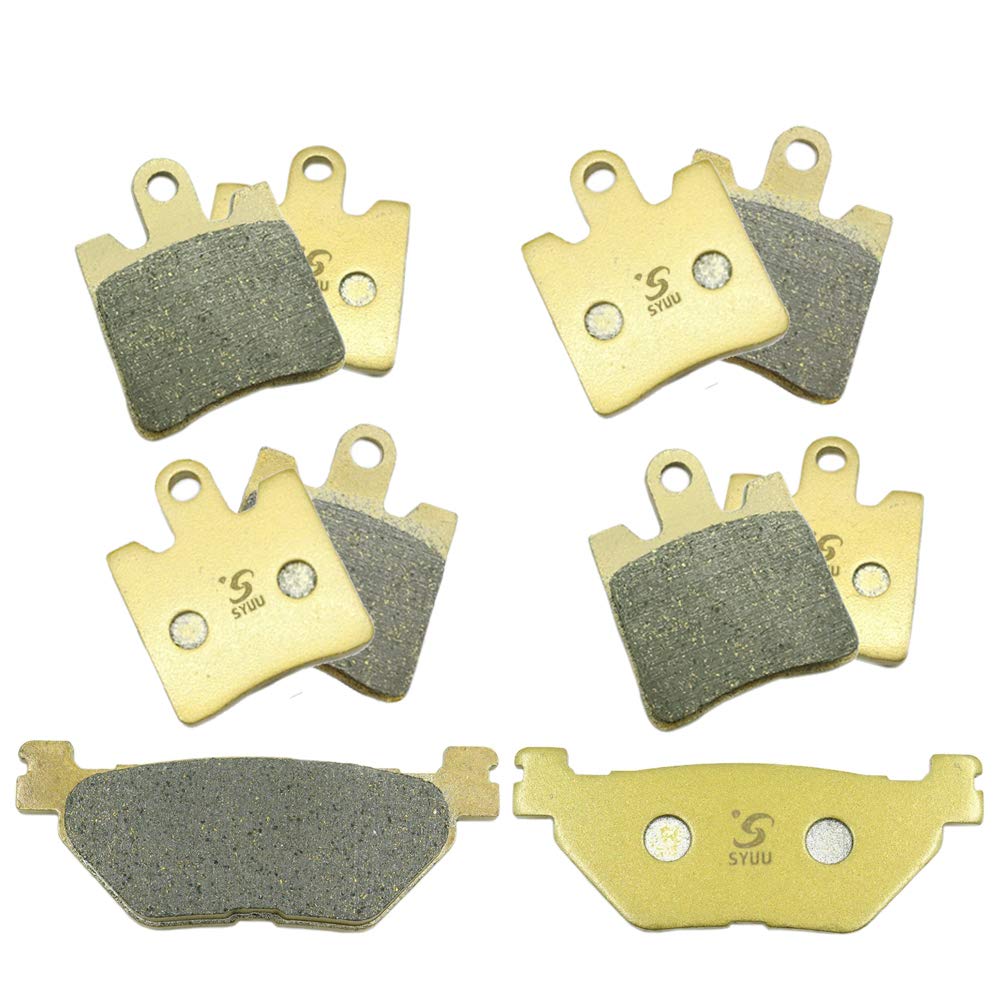 S SYUU High-Performance Reliable Motorcycle Front Rear Brake Pads Compatible with Yamaha FJR1300 FJR 1300 2006-2018 XV1900 XV 1900 A Midnight Star 2011-2016 - Low Noise, Easy Installation FA423 FA319