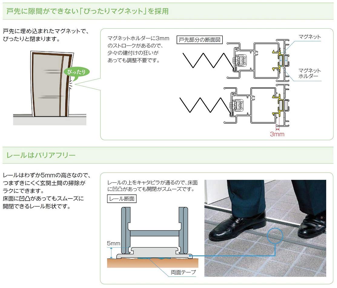 Amazon | しまえるんですα 収納網戸 片開き用 片引き 対応Aw：500