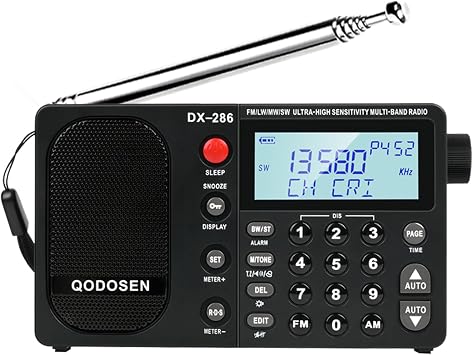 DX-286 Radio Compact, Ultra-High Performance FM/LW/AM/Shortwave Stereo Home User Outdoor Portable High Sensitivity Radio, Pocket-Sized/ With TEF6686 Car Chip/Alarm Clock