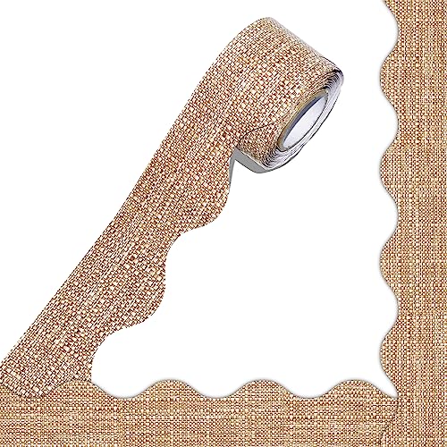 Image of 60 Feet Bulletin Board Borders, Scalloped Rolled Border Trim Decoration Bulletin Boards, Walls, Desks, Windows, Doors for School, Classroom & Offices