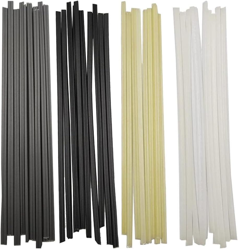willkey Varillas de Soldadura Tiras de Soldadura de plástico Varillas para Soldar ABS/PVC/PE/PP de 4 Colores Materiales para Soldadura de Plástico