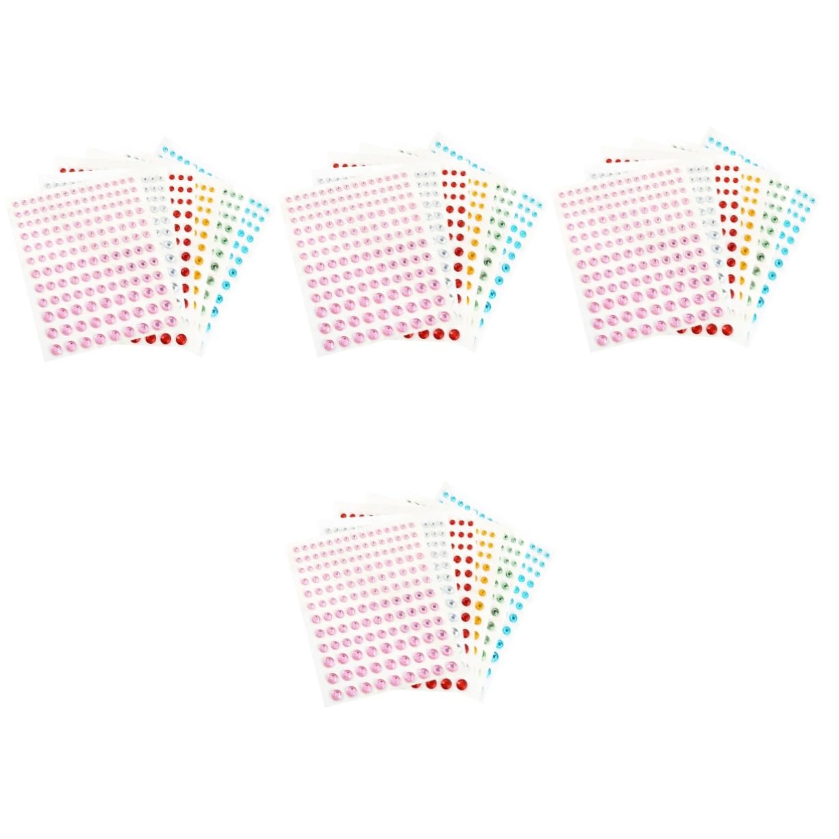 Healeved 24hojas Gemas Faciales Autoadhesivas Para Maquillaje Para Fiestas Bodas y Festivales