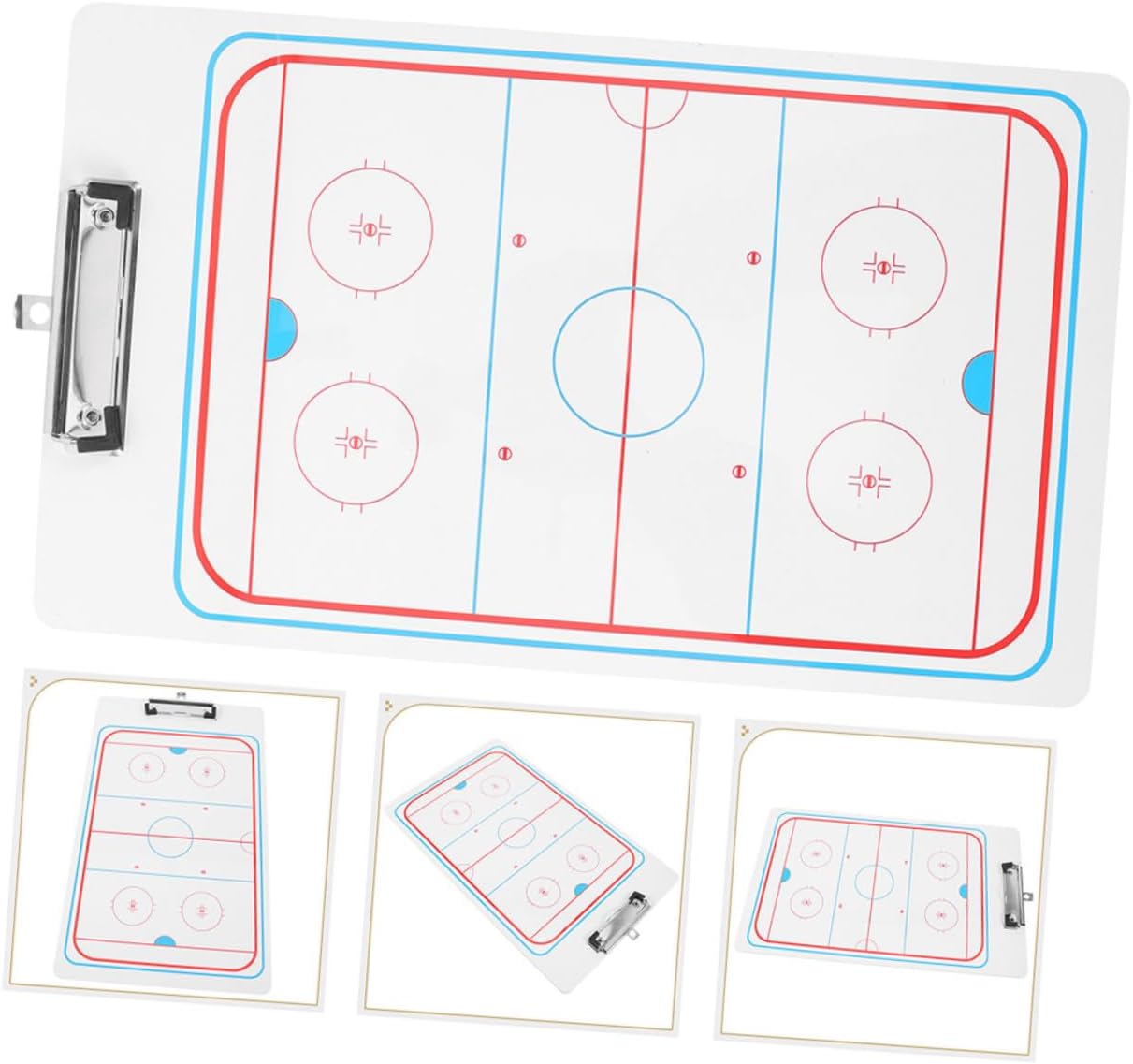 2Pcs Hockey Planning Clipboard Dry Erase Board for Training Competition Durable Board for Ice Hockey Basketball Soccer and More