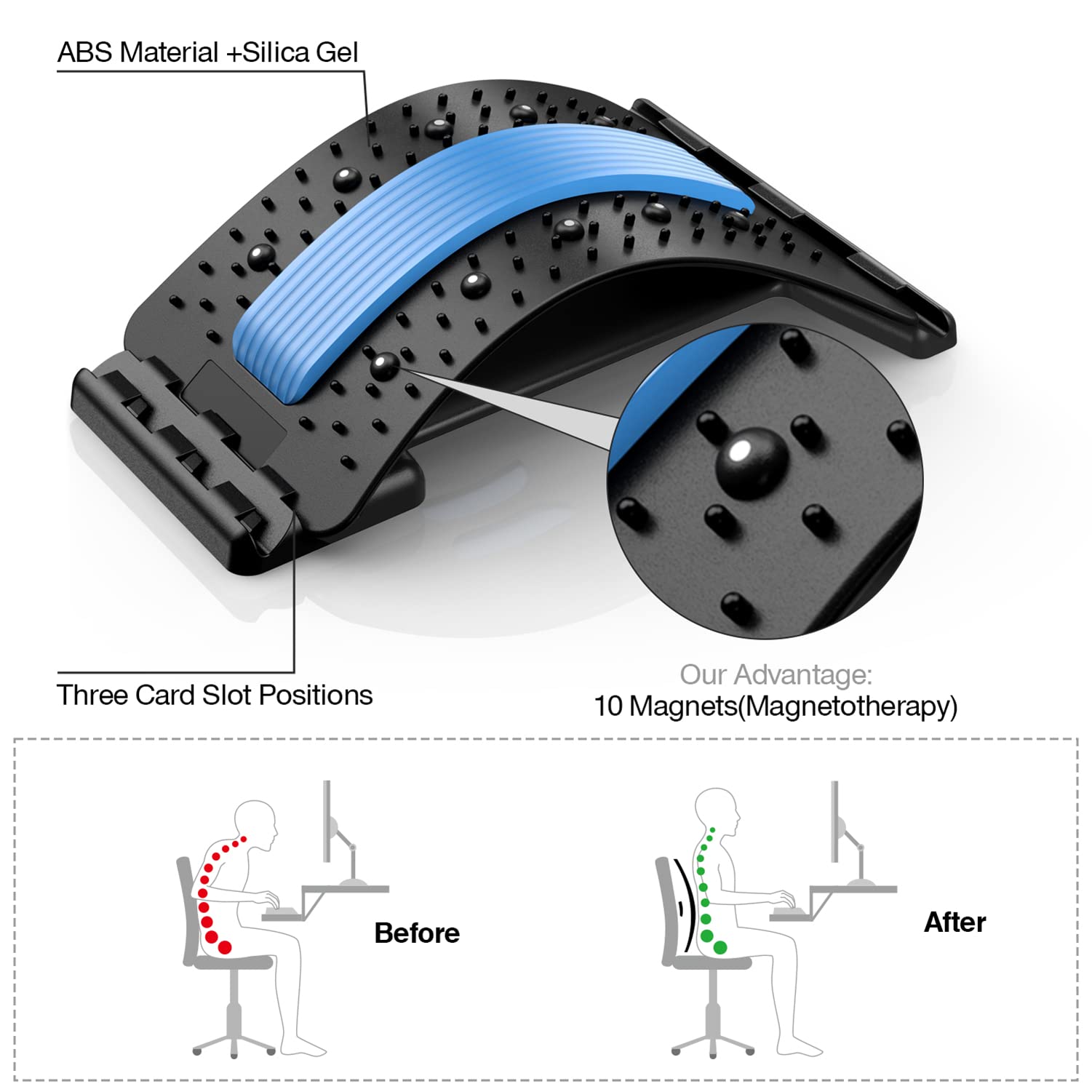 Buy Back Stretcher, Lumbar Back Cracker Board Pain Relief Device, Multi