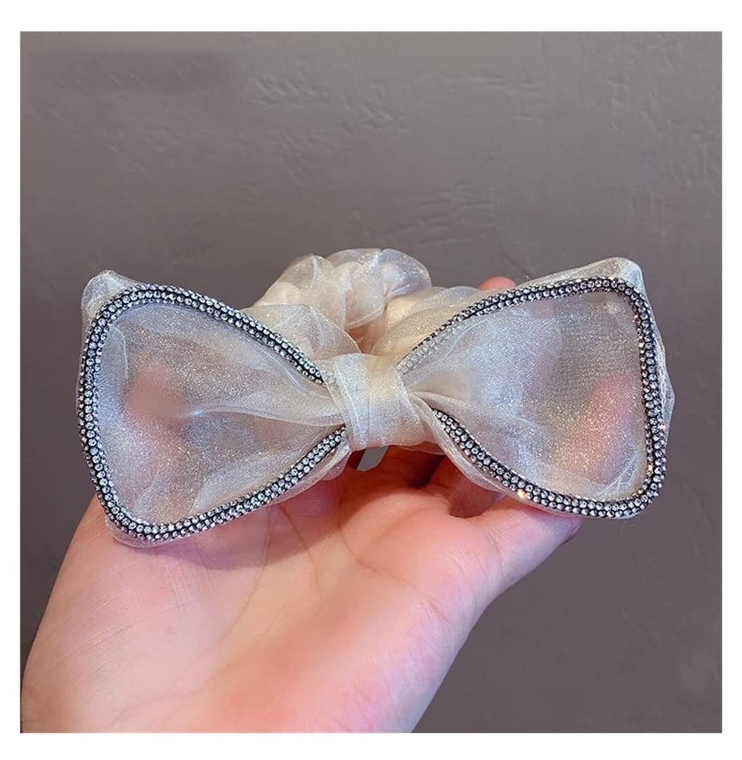 Miękkie Gumki Włosów Opaski Do Włosów Rope Bow Hair Scrunchies Splot Lina Dla Kobiet Akcesoria