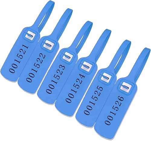 Sellos de plástico para camiones-remolques, etiquetas de seguridad numeradas, lazos de seguridad, correas apretadas, clip de inserción de metal,