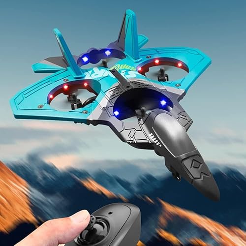 Miniatura 3 de V17 Jet Fighter Stunt Rc - Aviones RC de 2.4 GHz con sensor de gravedad - Aviones de control remoto con control remoto de giro de 360 y luz para