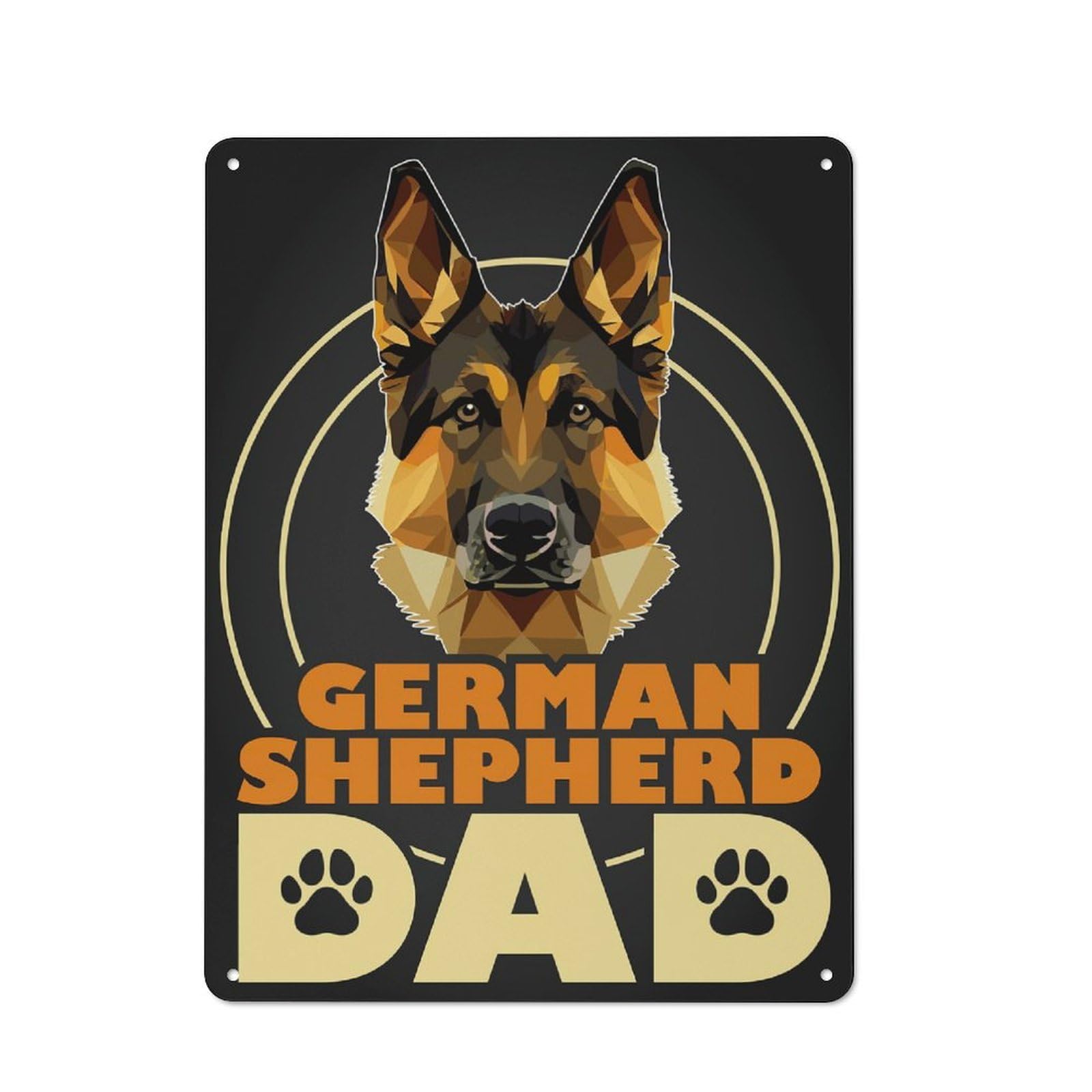 Junmoney Style-22-1 For Hobby Room Or Studio, German Shepherd Dad Retro-Style Tin Sign 40X30cm, For Room Styling Across Hobby Rooms And Studios