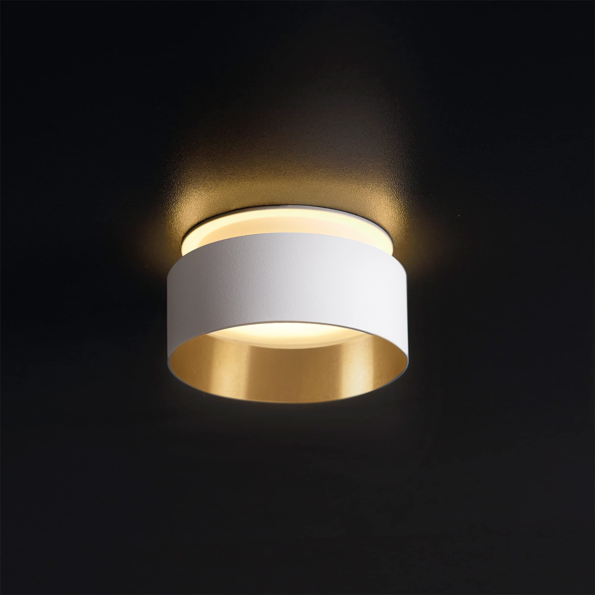 SSC-LUXon 4 Stück Sudara Decken Einbauspot indirektes Licht - Spot Design Strahler Gold weiß Einbauleuchte Deckenlampe für GU10 / Modul