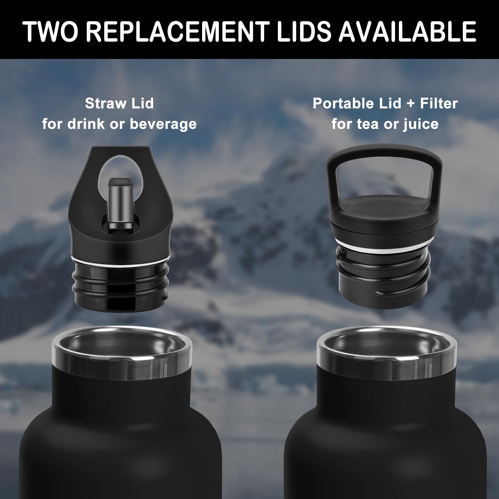 Grsta Borraccia Termica, Borraccia 1 litro, Borraccia con Cannuccia, Borraccia Palestra, Borraccia Acciaio Inox Senza BPA, Bottiglia Termica Senza Perdite, per Sport, Scuola, Yoga