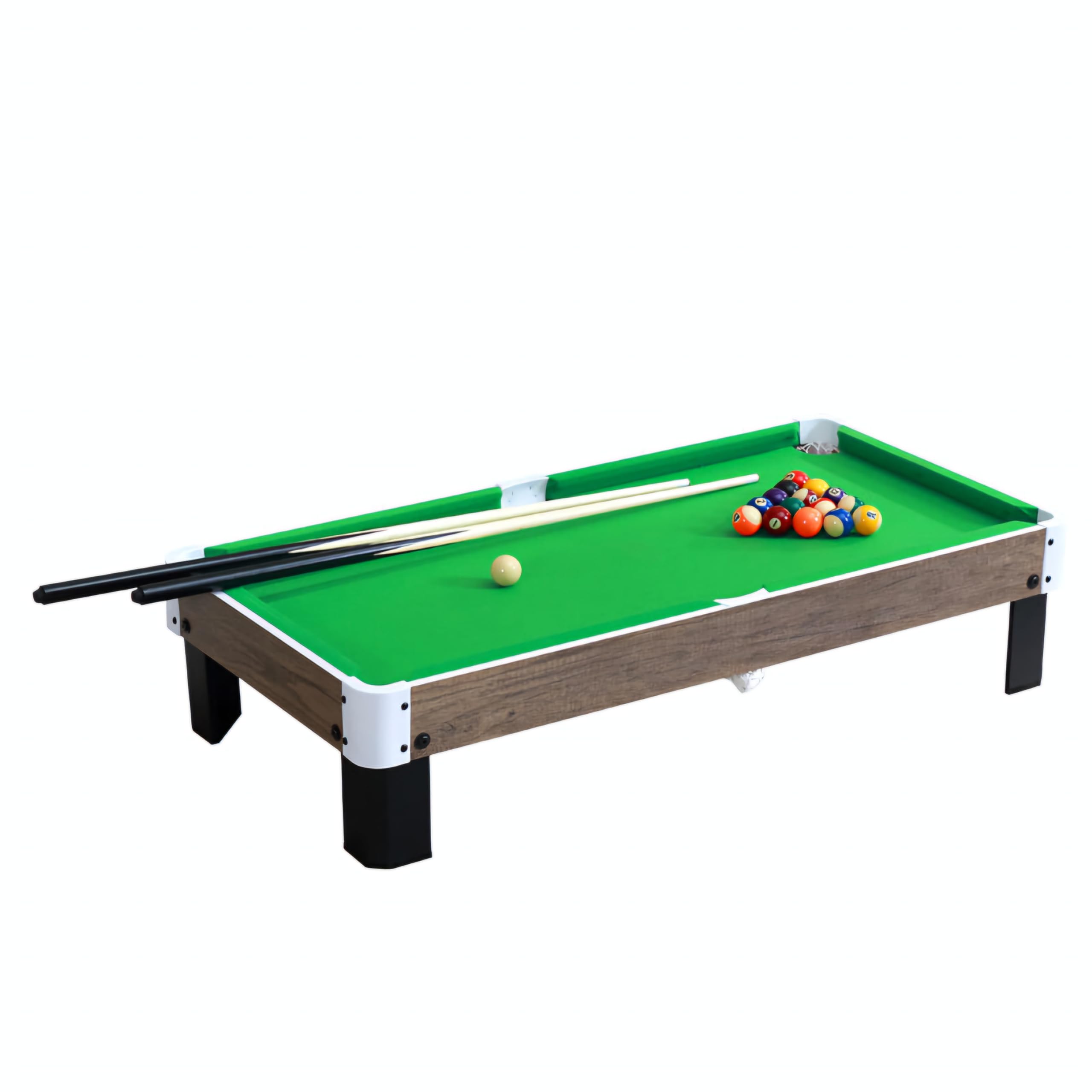 RUP Kids Pool Table, 40inch Educational Pool Game Set with Cues and Ball Set (Green)-image-46