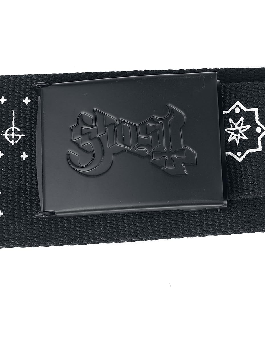 Ghost Logo Unisex Cinturón Negro 100% poliéster