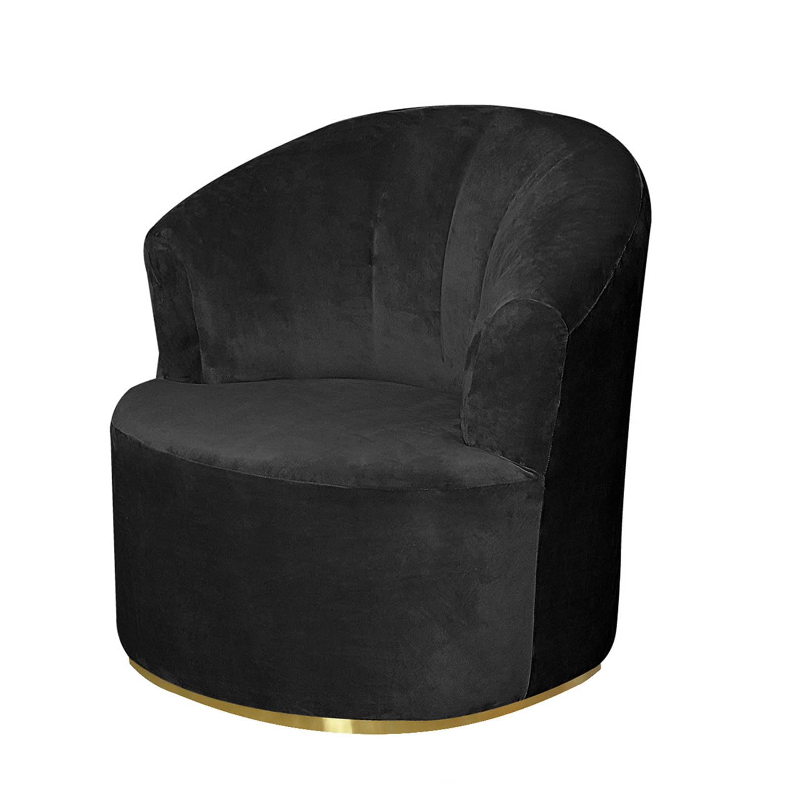 Leomix Round Club Armchair Cover, Velvet Swivel Barrel Chair slipcover, Soft Solid Swivel Accent Chair,Modern Barrel Chair Slipcover, for Living Room,A