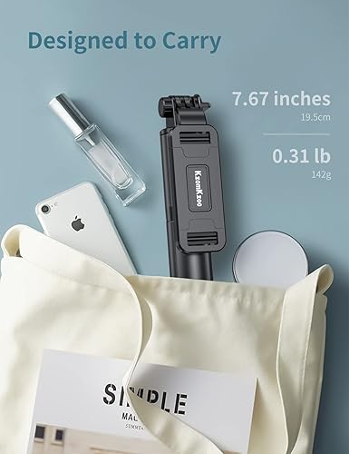 Miniatura 6 de Trípode para selfie stick con control remoto inalámbrico desmontable, 4 en 1 extensible portátil selfie stick y trípode para teléfono compatible con