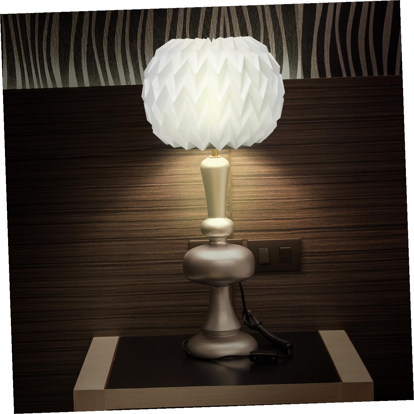 Lampada Sospensione Origami Pieghevole in Paralume Creativo per Bar Accessorio Decorativo Luci Resistente Odore