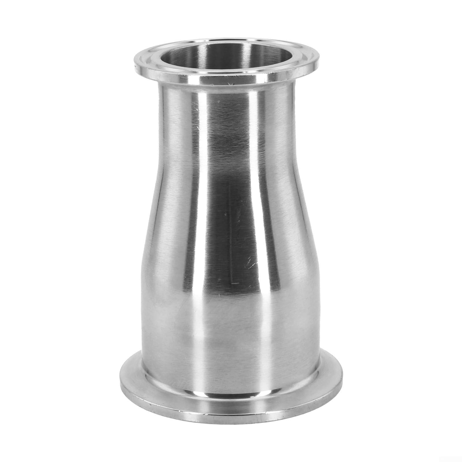 304 Stainless Steel Sanitary Fitting Reducer Concentric 2 Inch to 1.5 Inch Tri Clamp Connection for Food Pharmaceutical Beverage Industry Plumbing