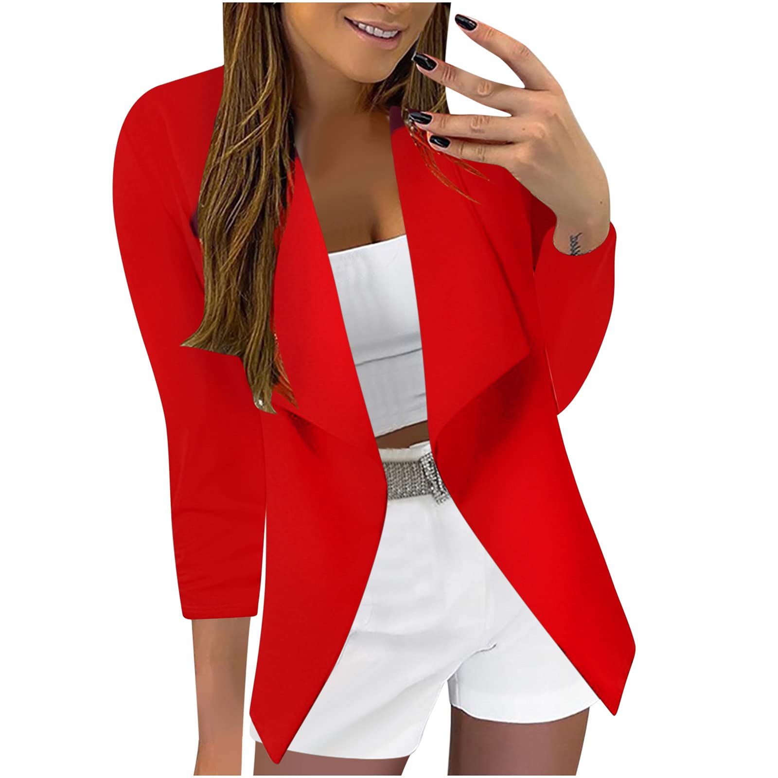 Dames blazer sportief elegant kort - lichte zomerjas dames sportief