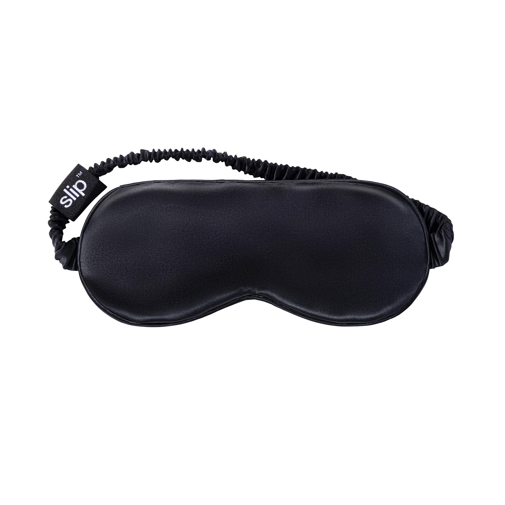 slip Pure Silk Sleep Mask - 100% Mulberry Silk, Ultra Soft & Comfortable, Blocks Light for Restful Sleep| Adjustable Strap for Perfect Fit, Gentle on Skin & Hair (Black - 1 Count Pack of 1)