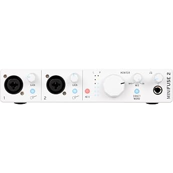 Arturia MiniFuse 2 with Music Production Software, Dual Audio &amp; MIDI Interface, White