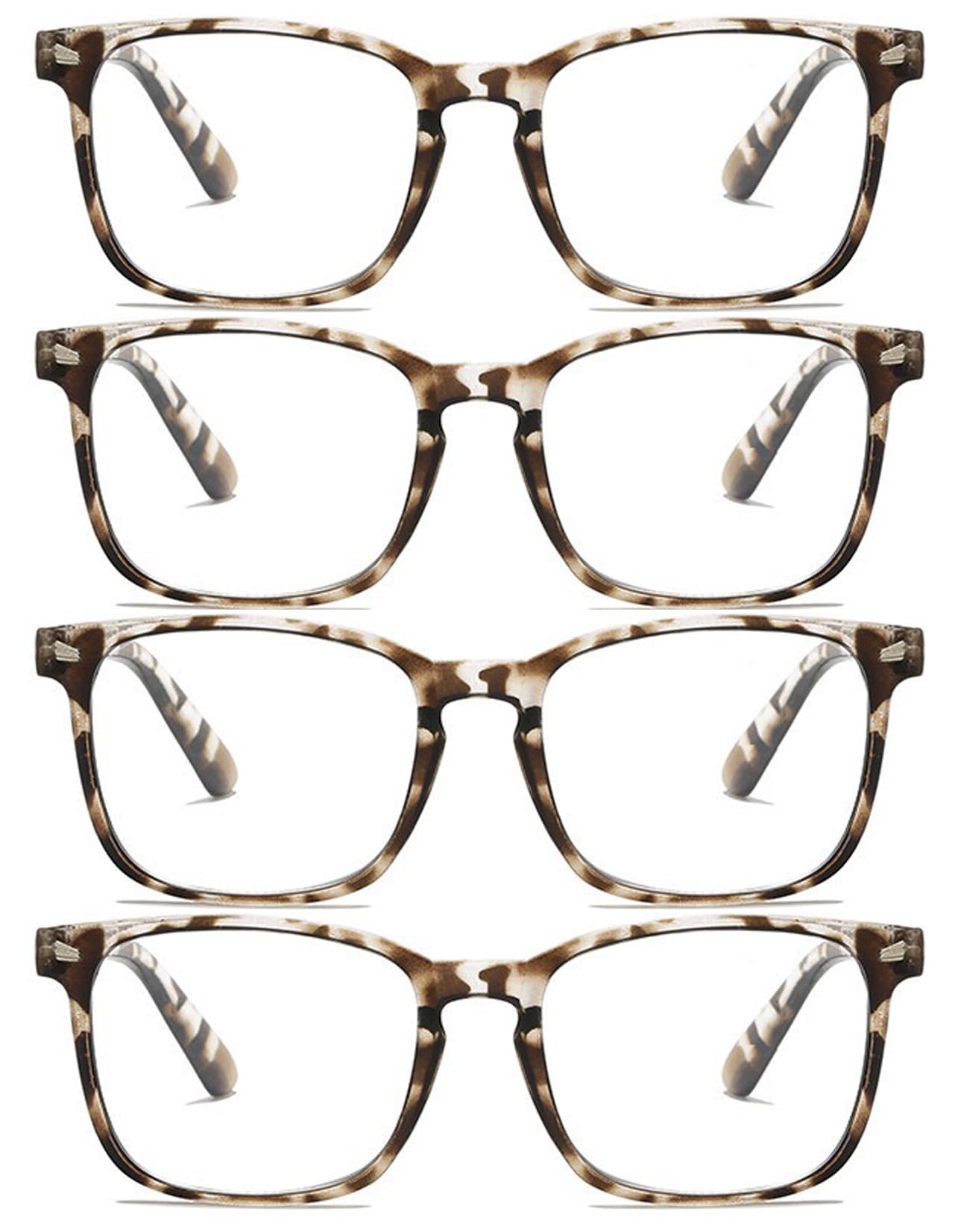 Eyglajdd 5er-Pack Blaulichtfilter Lesebrillen für Damen und Herren mit Federscharnieren Computerbrillen und Lesehilfen