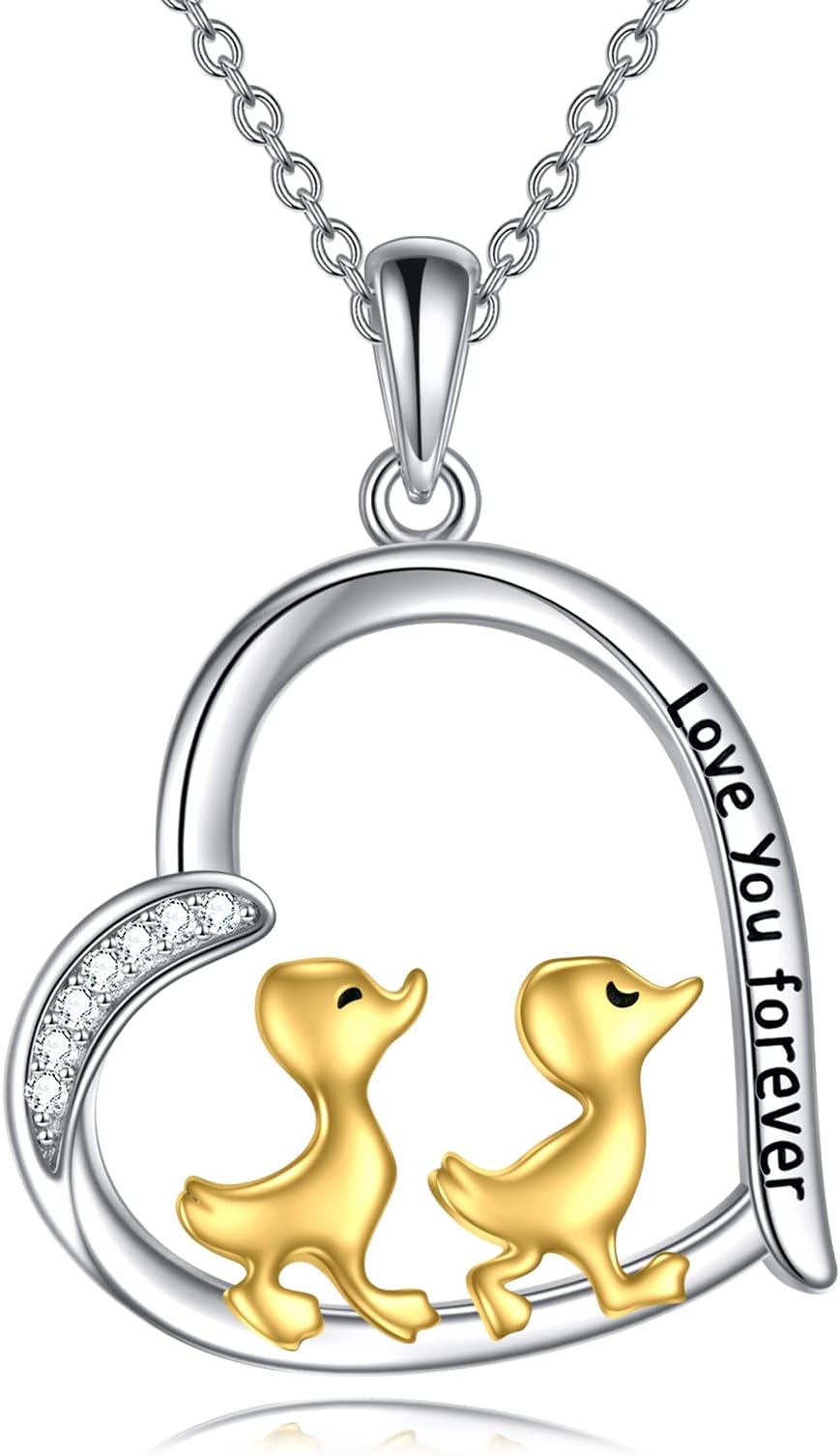 JERWLICute Animal Gifts Sterling Silver Panda/Red Panda/Bunny Necklace Cute Animal Pendant Jewelry for Women Girls Gifts