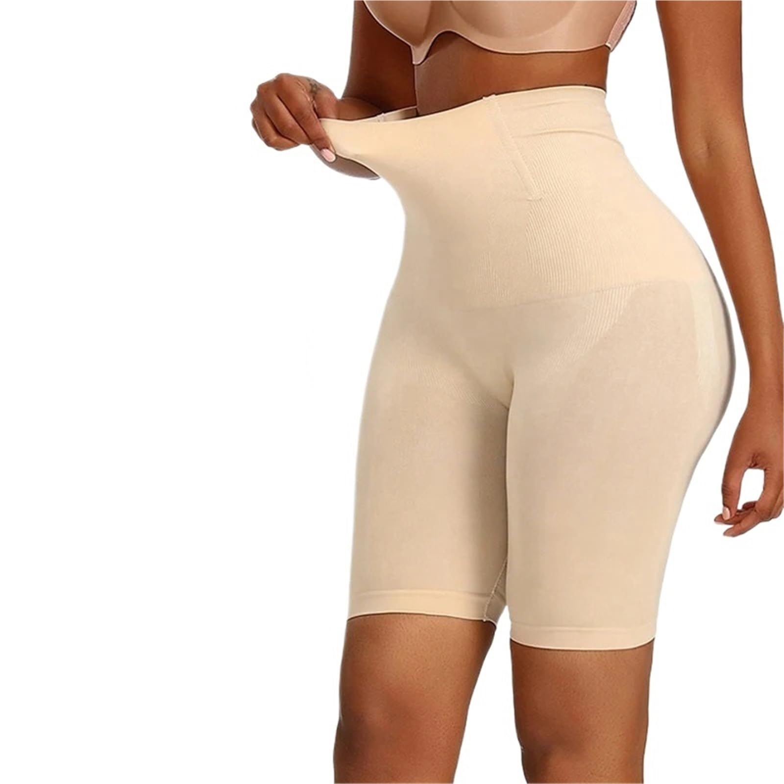 Mujer Bodies Moldeadores Moldeador de cuerpo de talla grande for mujer, ropa moldeadora sin costuras, bragas de cintura alta con Control de barriga, moldeador abdominal plano, adelgazante, 2 uds.(Beig