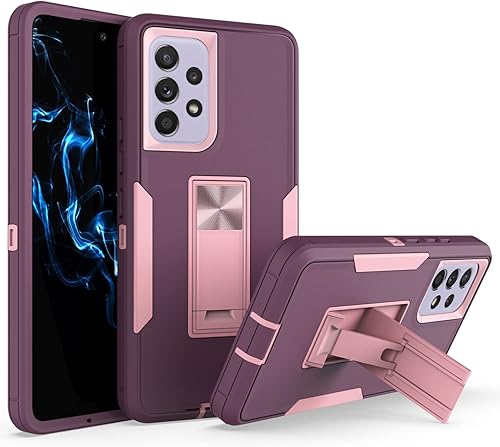 Funda para Galaxy A32 5G, funda para Galaxy A32 5G, TPU de grado militar + PC soporte integrado funda de diseño de doble capa, funda magnética de