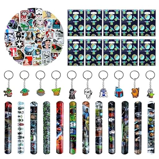 82 PCS Sta Wars Regalos para Fiestas, Sta Wars Bolsas de Fiesta, Sta Wars Cumpleaños Decoracion, 10 Yod Llaveros, 10 Packs Regalo de Fiesta Yod, 12 Pulseras de Silicona Yod, 50 Yod Pegatinas | Ya disponible en tu tienda friki favorita! En mundofriki.es!