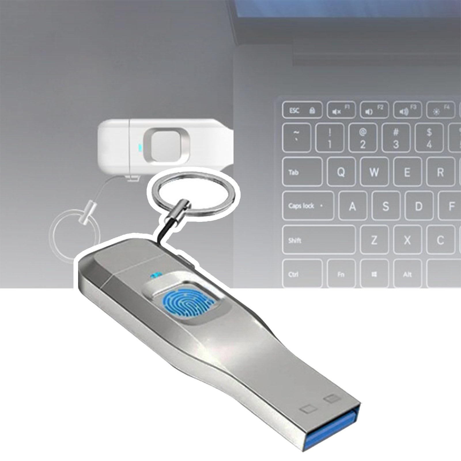 Chiavetta USB C con crittografia biometrica sicura e Impronta Digitale, Memoria Esterna Portatile, chiavetta USB con crittografia delle Impronte digitali