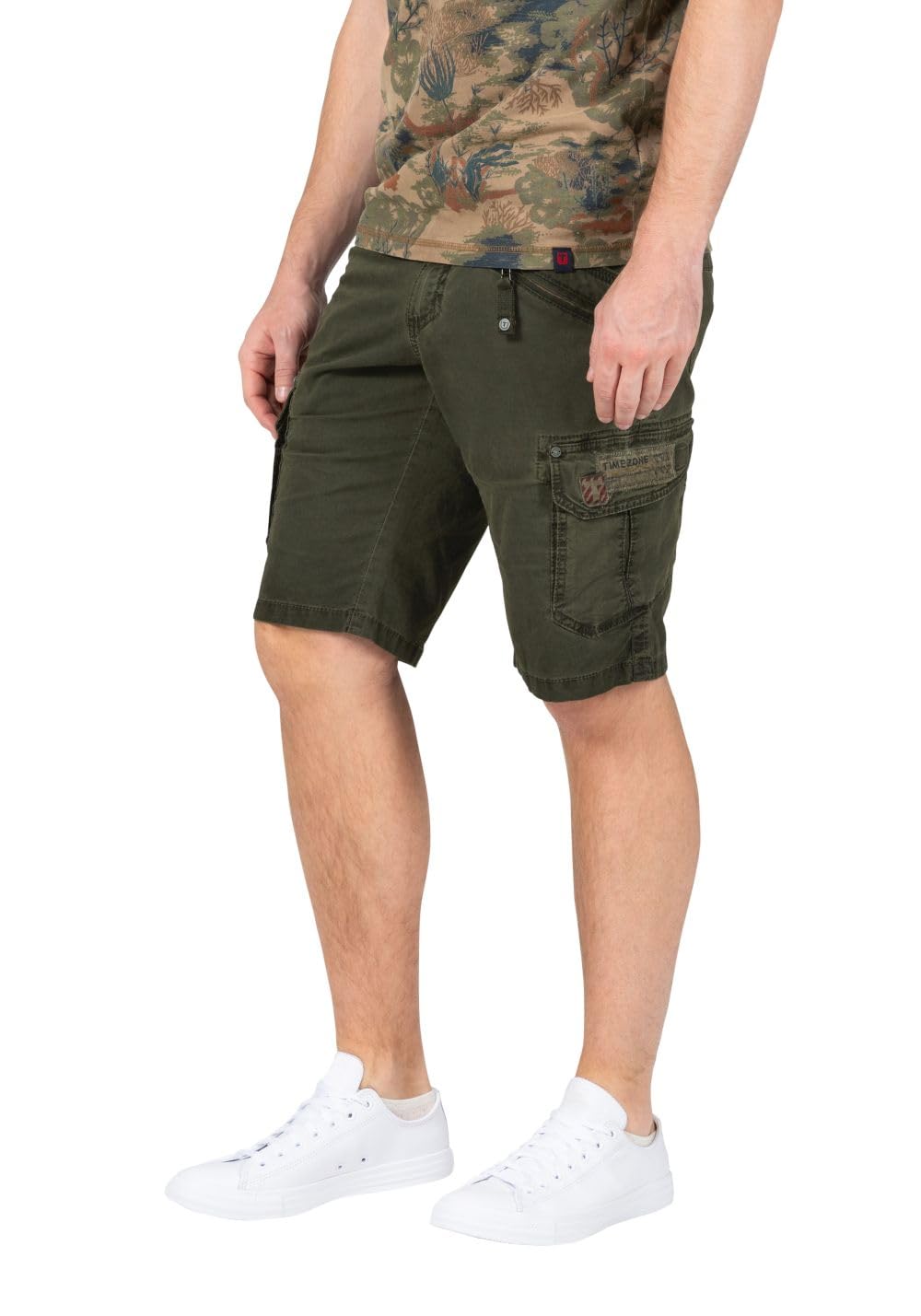 Timezone Męskie spodenki cargo bermudy Regular Rikertz Short Mid Waist Regular Fit