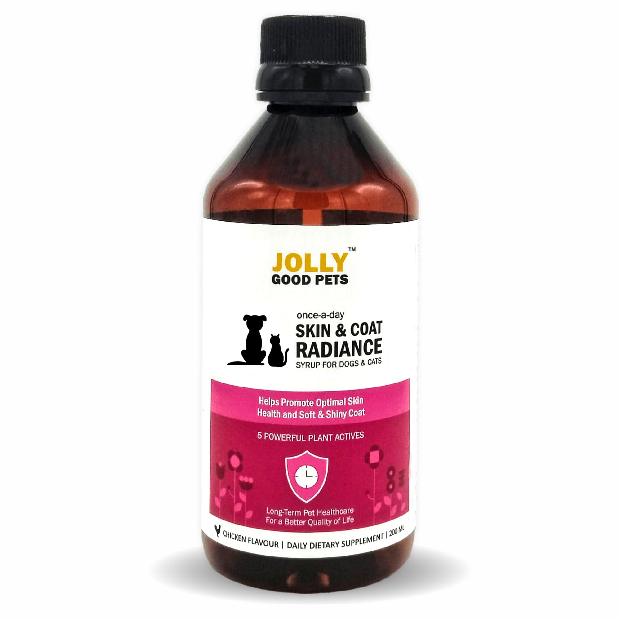 JOLLY GOOD PETS Skin & Coat Radiance Syrup Supplement (200 ml) for Dogs & Cats I Nourishes Skin, Promotes Coat Softness & Shine I 100% Plant Actives (B0CNZT968J) Amazon Price History, Amazon Price Tracker
