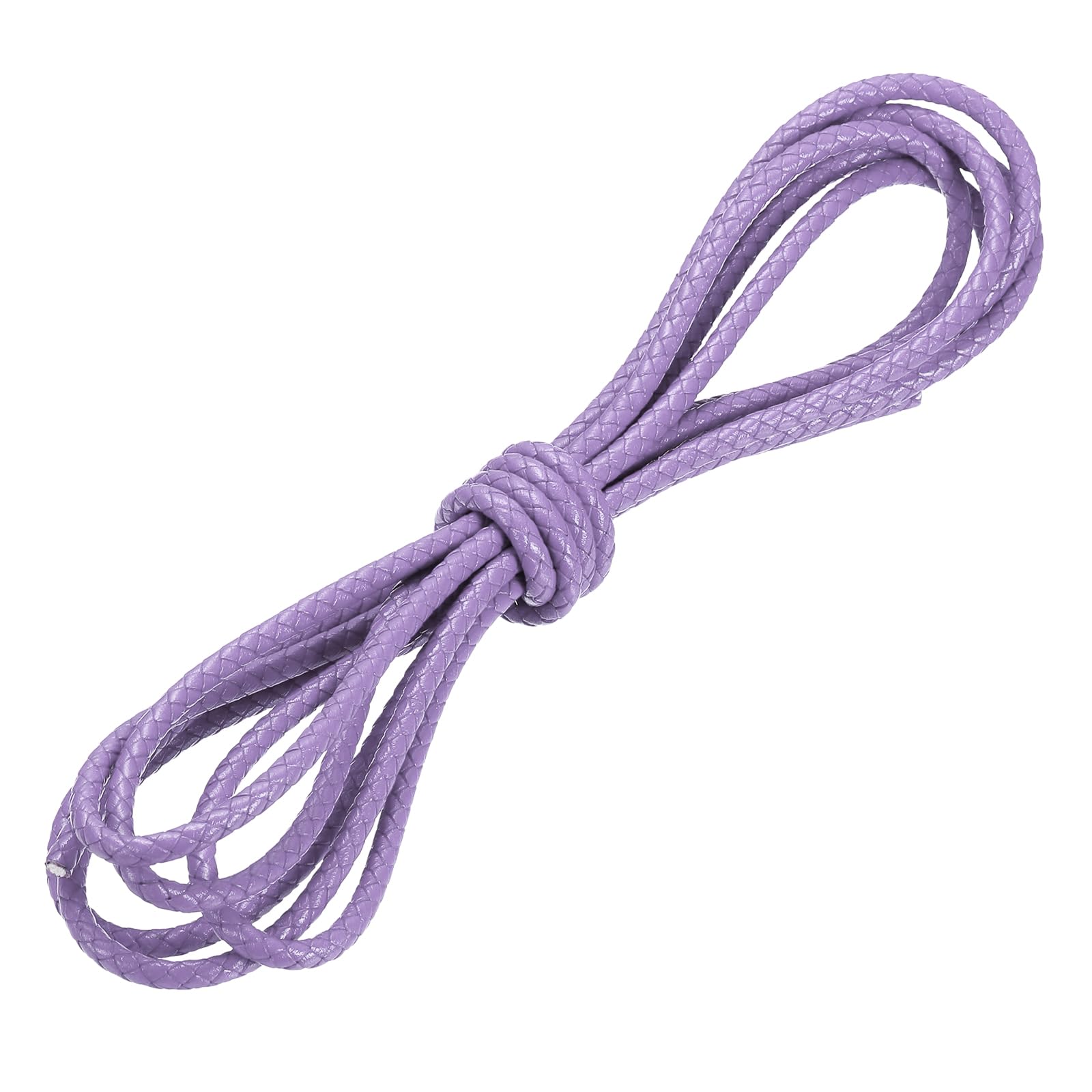 Corde de collier en cuir tressé 5mm violet cordon pour bijoux artisanat perlage tressage PATIKIL