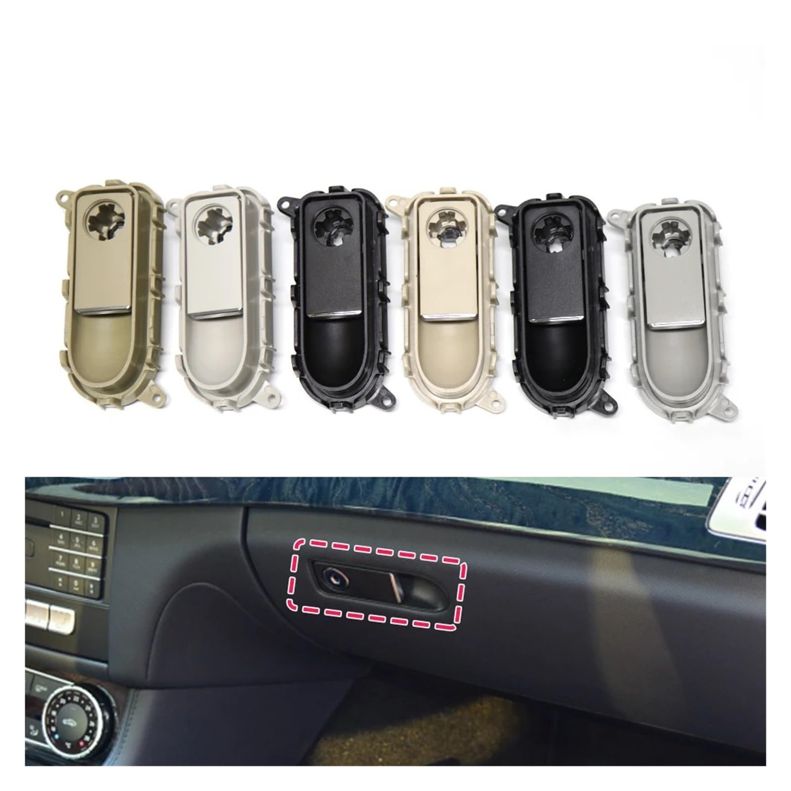 Couvercle de poignée de boîte for gants de voiture, for Benz W218, verrouillage du couvercle, adapté for Mercedes classe CLS, boîte for outils, boîtes for gants, couvercle de commutateur de re