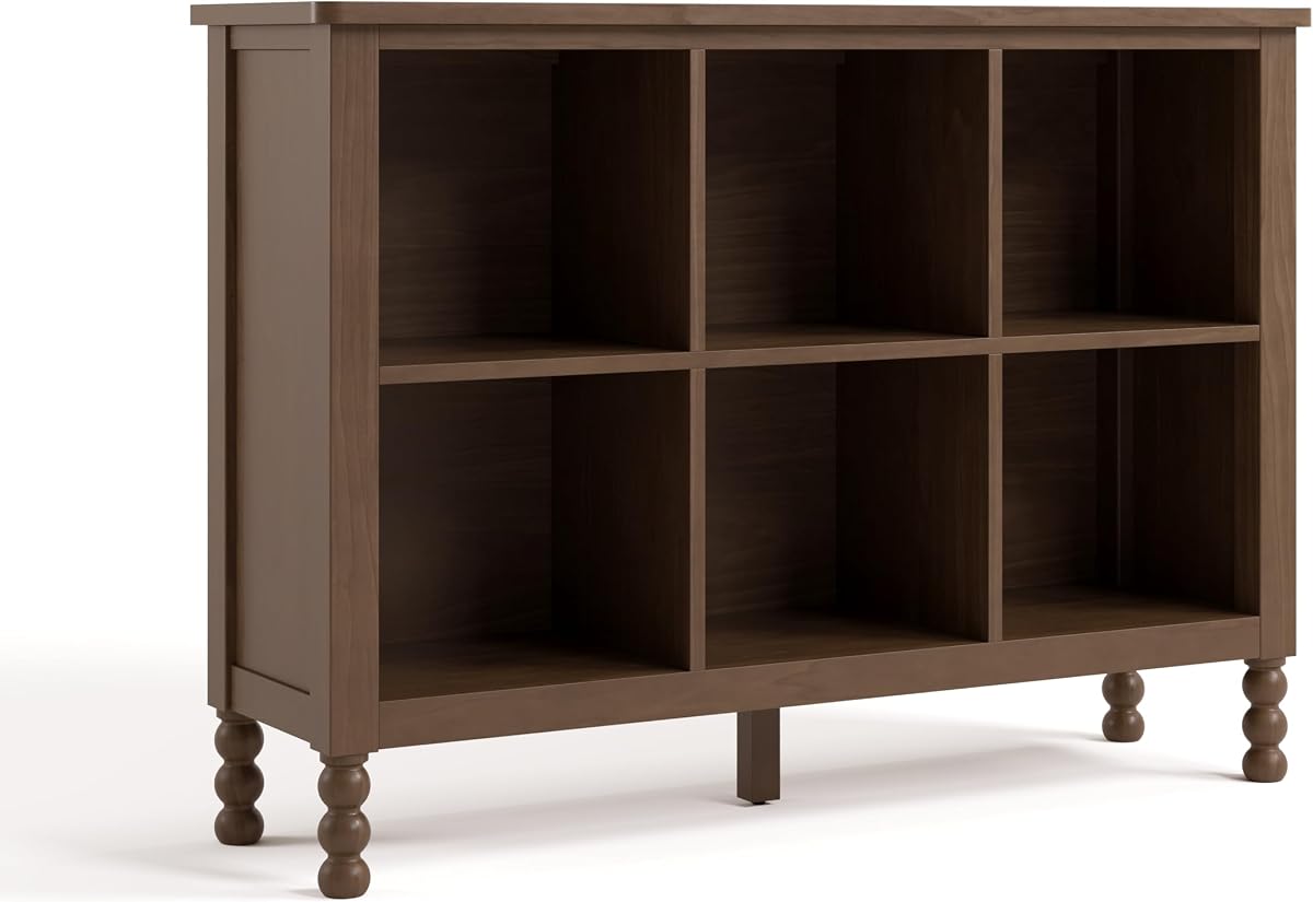 Storkcraft Librería organizadora de almacenamiento Rio 6 Cube, avellana | Certificado GREENGUARD Gold, estantería Montessori y almacenamiento de juguetes para niños, cubículo de madera maciza para guardería, dormitorio para niños o sala de juegos