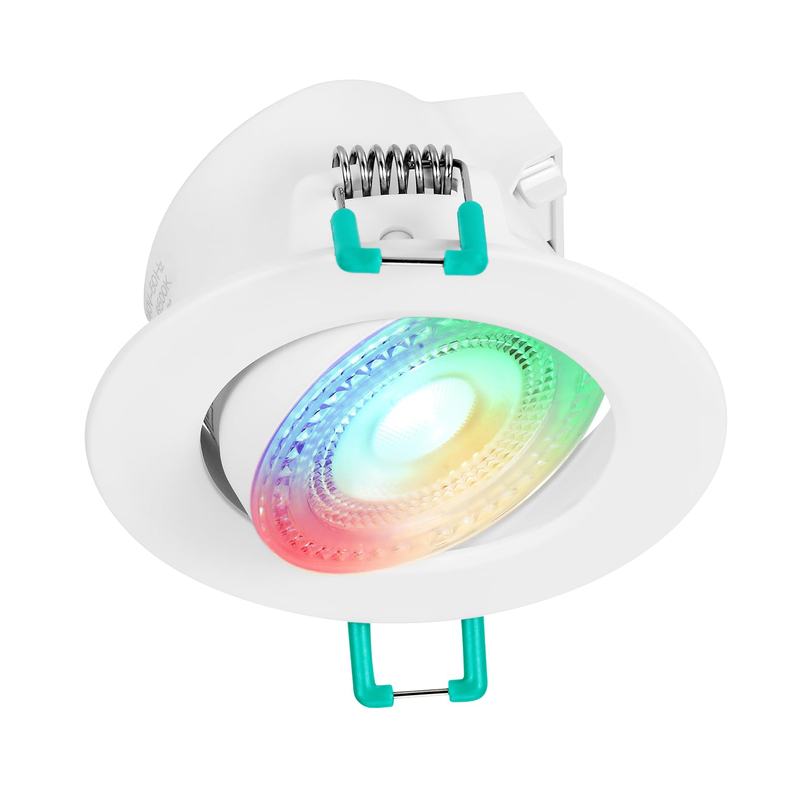 Sylvania White Smart Led Recessed Spotlight 230 V | 16 Million Colours + Warm - Daylight | Rgb Spot Dimmable Diameter 68 Mm | Ceiling Light Compatible With App, Alexa, Siri | Bathroom, Living Room