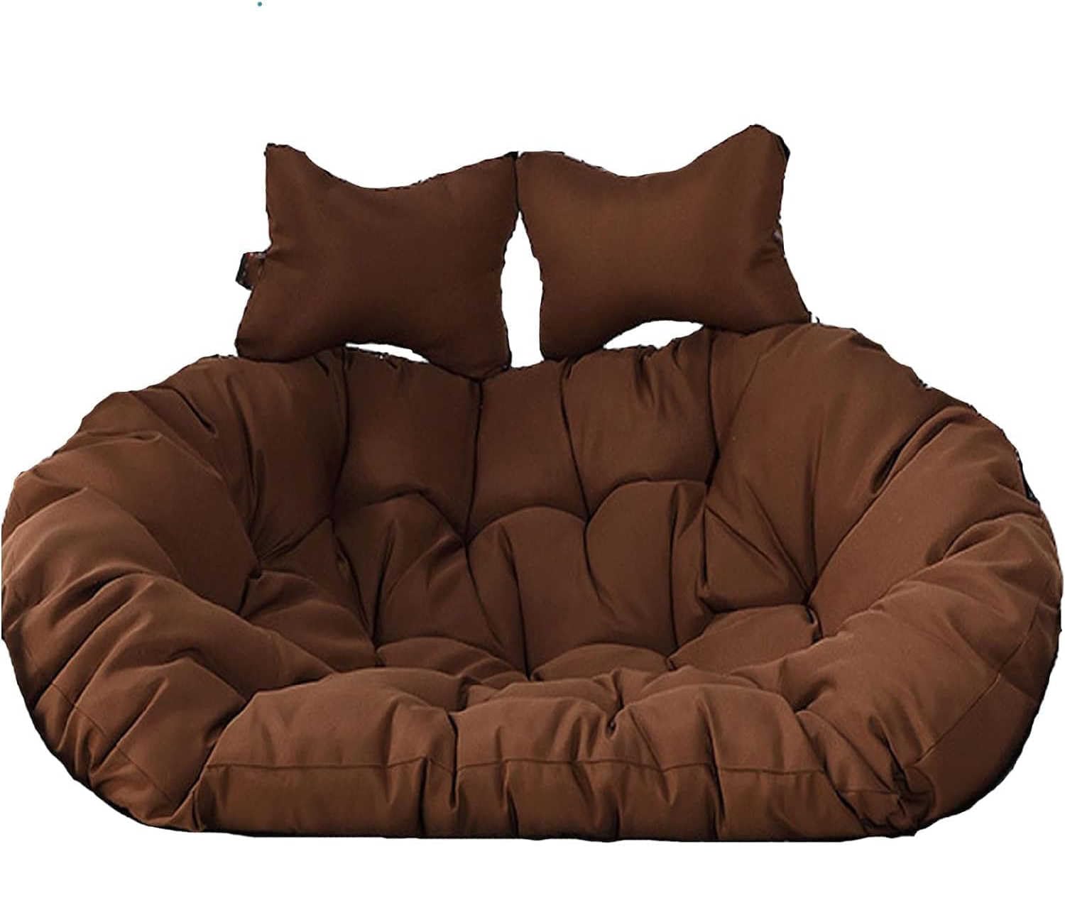 Balancelle double œuf avec coussin imperméable et appuie-tête réglable, idéale pour jardin, cour, balcon, panier suspendu pour une utilisation en extérieur