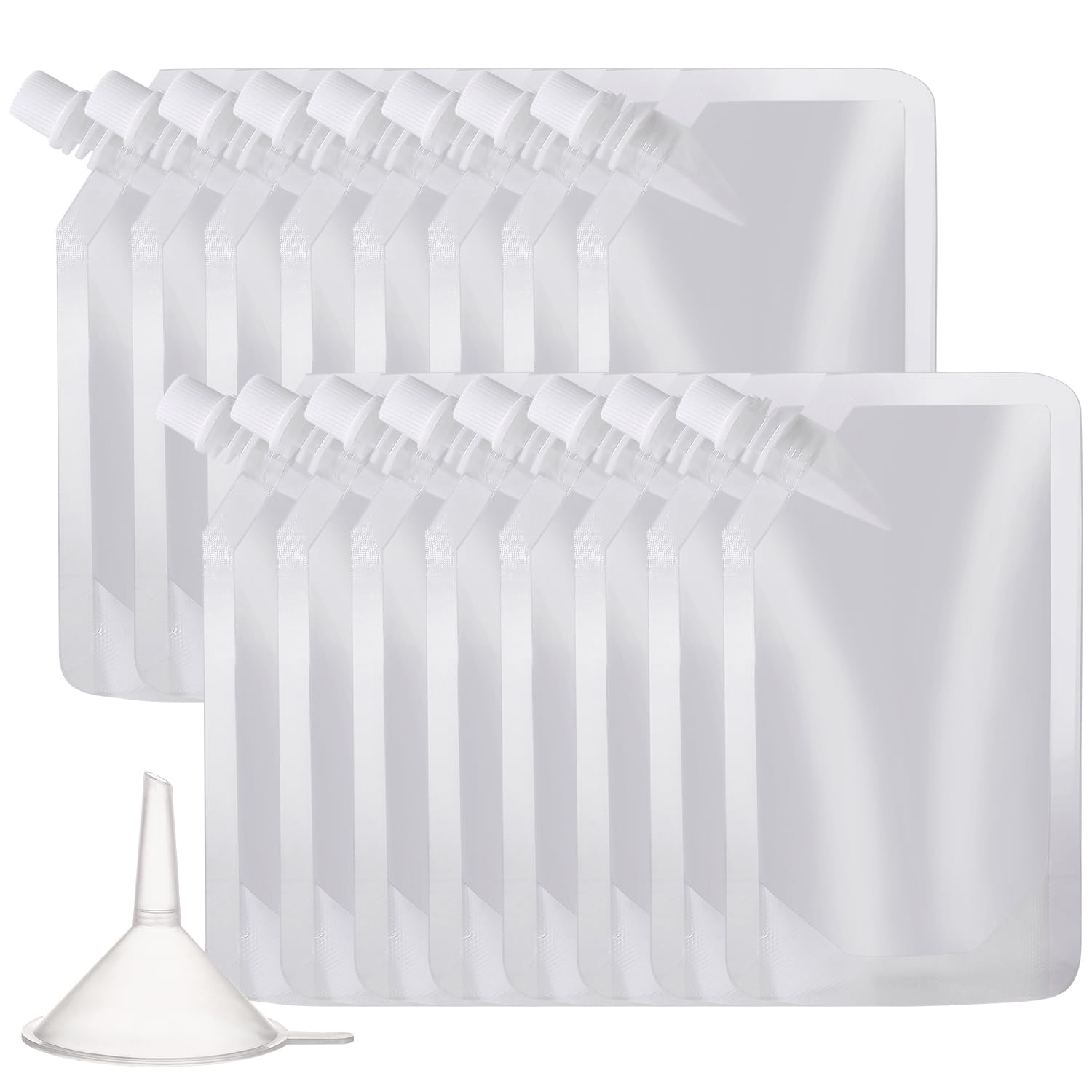 Plastic Flasks for Liquor Hidden,Drink Pouches for Adults Alcohol,Reusable Juice Pouches,Rum Runners for Cruise Leak-Proof Set,Concealable Booze Bags,Cruise Alcohol Smuggling Kit for Travel(8OZ-16PCS)