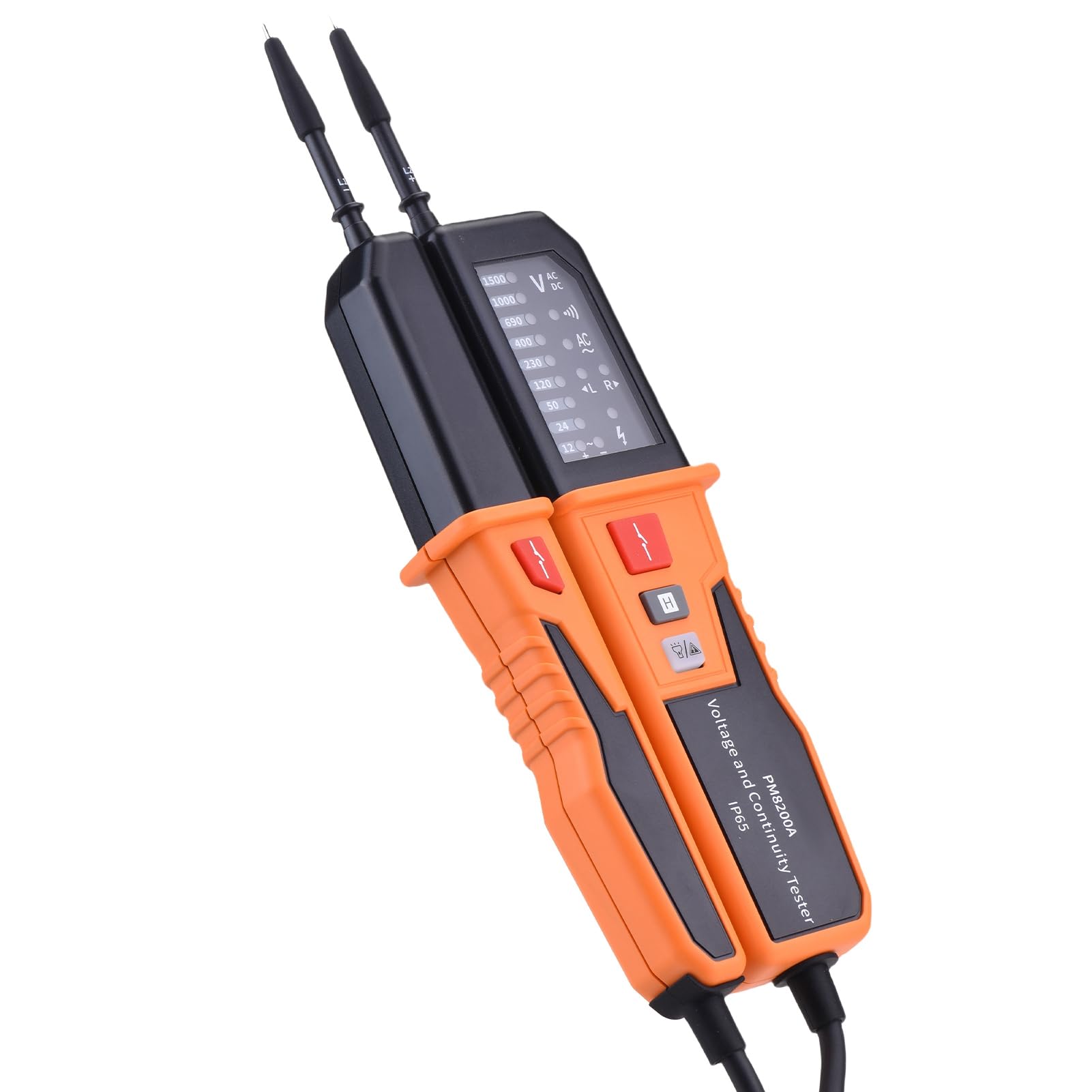 Demeras Probador de Voltaje Detector de Voltaje CA CC Multifuncional con Clasificación IP65 para Electricistas y Uso Doméstico 2 Unidades