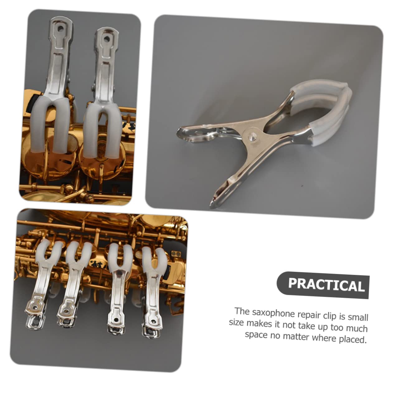 VICASKY 20 Piezas Clips espaciadores de saxofón partes de instrumentos reparación de saxofón Accesorios de reparación de instrumentos musicales Pinzas para reparar saxofón partes de saxo
