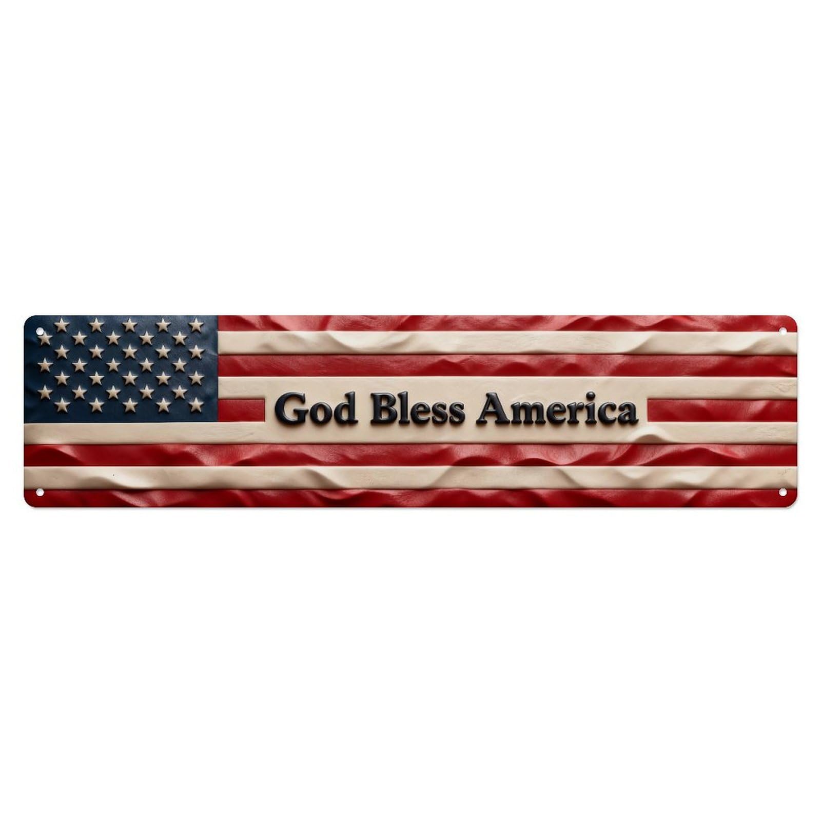 American Flag Pattern Metal Tin Sign Plaque