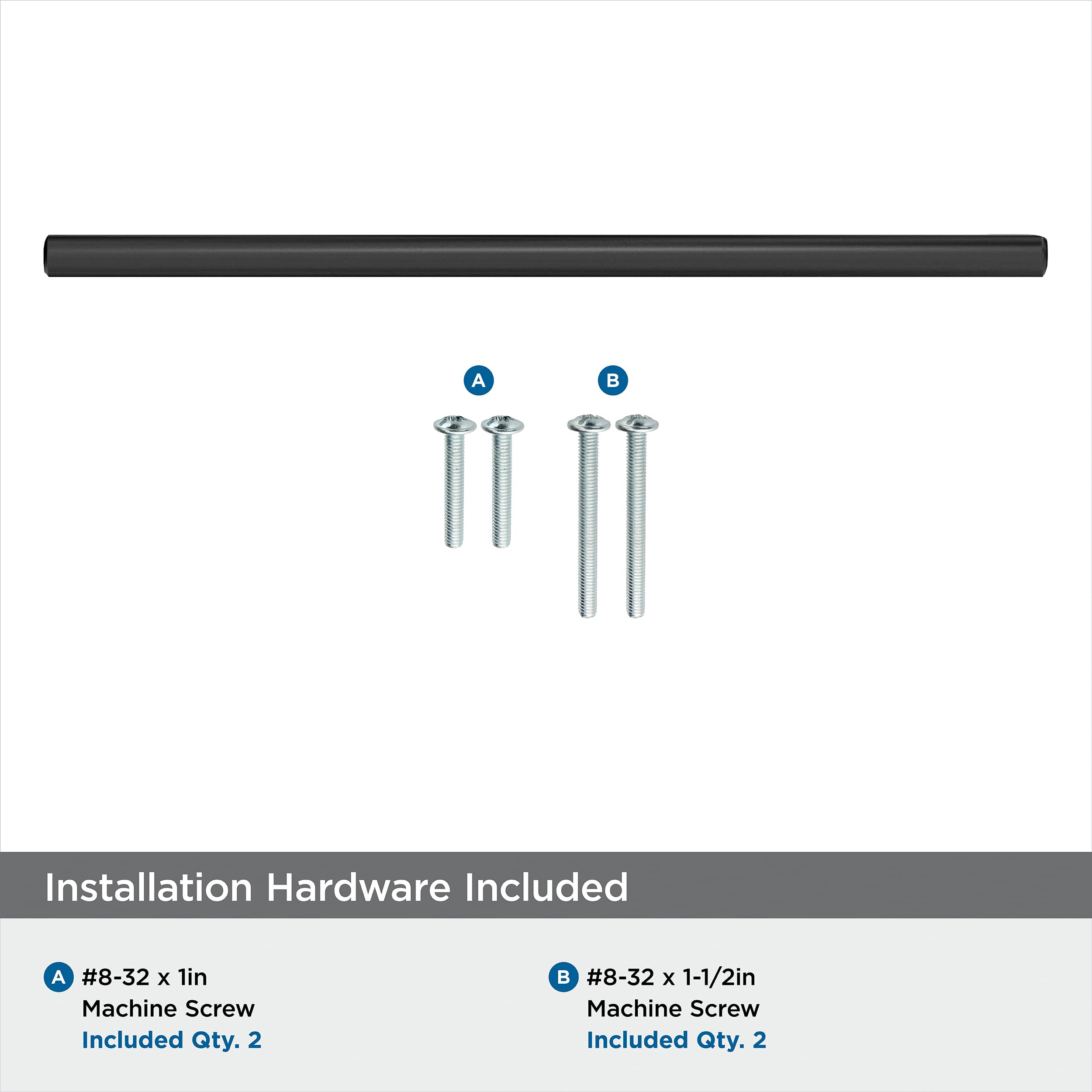 Amerock Bar Pulls 8-13/16 inch (224mm) Center-to-Center Matte Black Cabinet Pull, BP40521MB - Image 4
