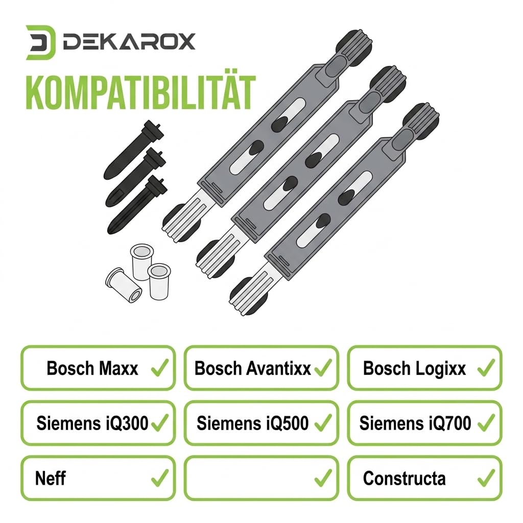 3x Stoßdämpfer 80/90 N für Bosch Siemens 00673541/673541 / 11039636 – Reibedämpfer Schwingungsdämpfer für Waschmaschine, Maxx Avantixx Serie 4/6 Logixx Serie 8