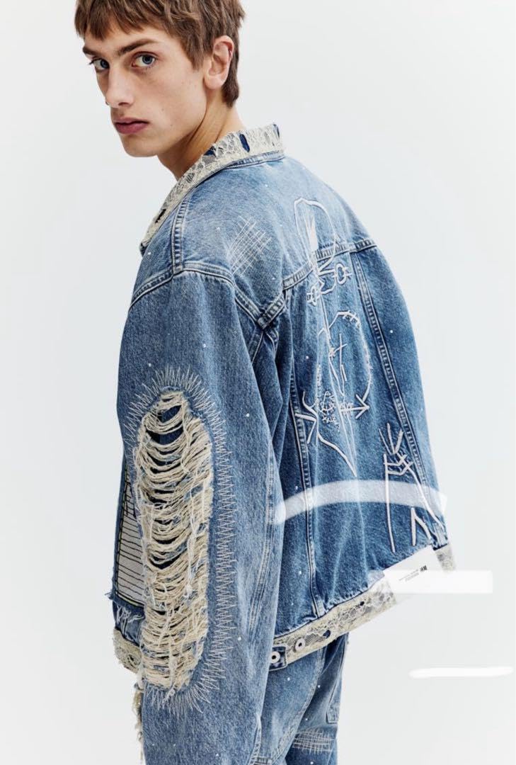 Amazon.co.jp: レギュラーフィット デニムジャケット hm BASQUIAT  