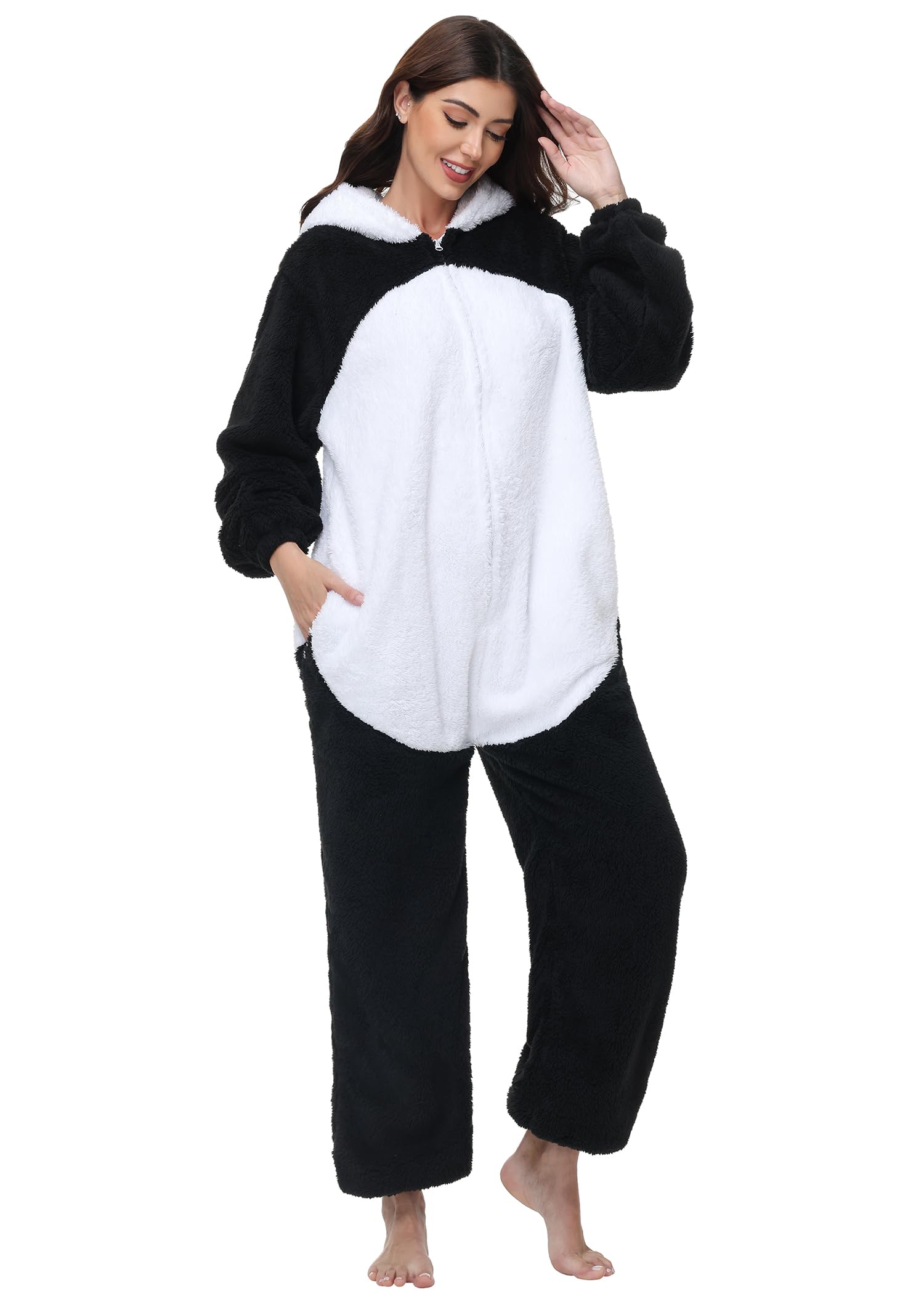 LATH.PIN Combinaison Pyjama Kigurumi Adulte Unisexe Animal Costume Cosplay Déguisement de Soirée Onesies Pilou Pilou Vêtements de Nuit Sleepwear pour Carnaval Halloween Noel