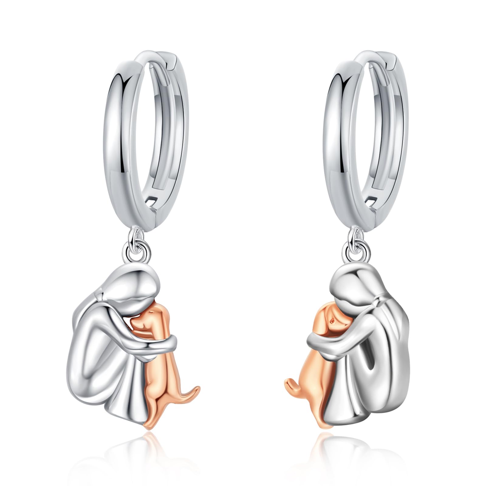 925 Sterling Silver Dog Earrings Cute Animal Puppy Stud Earrings Dog Jewelry Gifts for Women Girls Pet Lover Hypoallergenic Earrings for Sensitive Ears