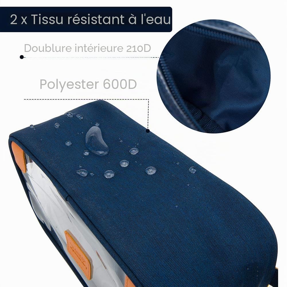 Lermende Trousse de Toilette Transparente pour Homme et Femme