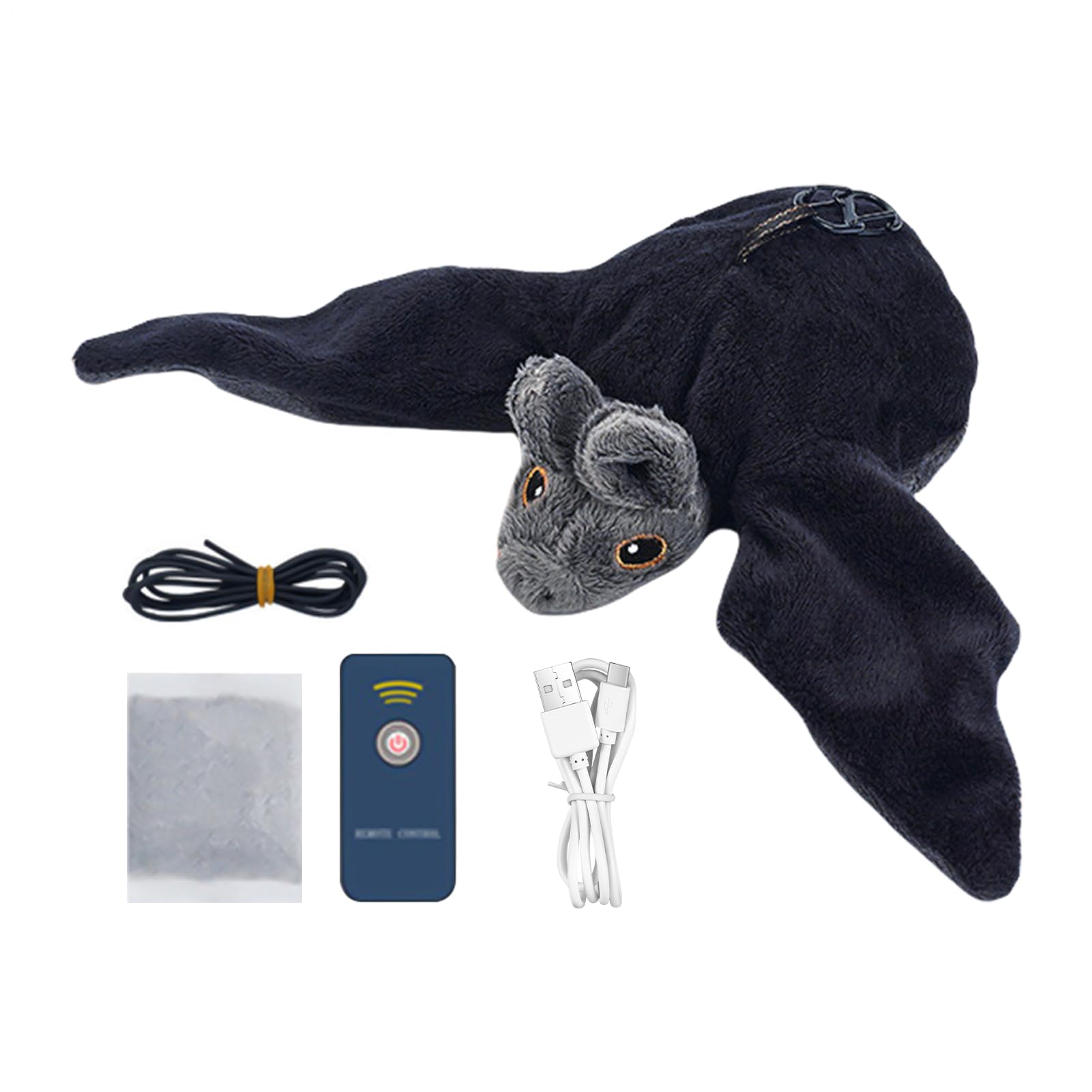 Juguete para gatos interactivo con sensor táctil pájaro con catnip recargable