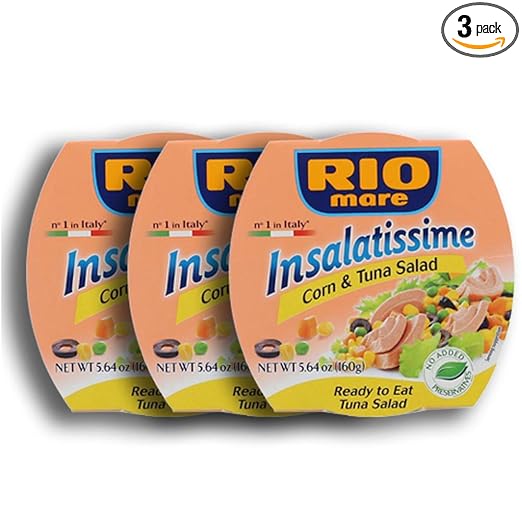 3 RIO MARE INSALATISSIME CANNED TUNA SALAD READY TO EAT 3 x 160 gr.( 480 gr)